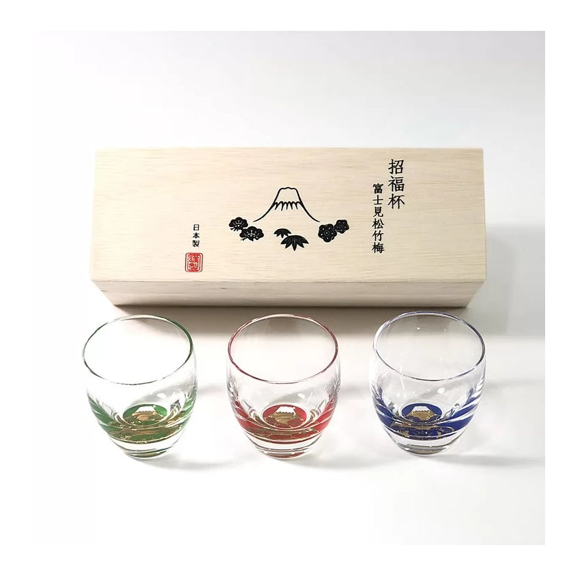 Mt. Fuji Shochikubai Sake Glass Set